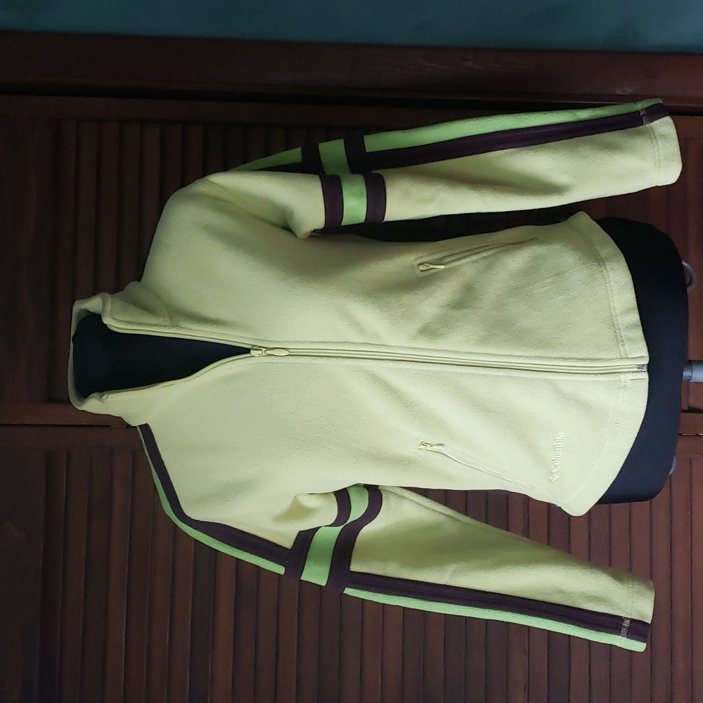 💥Host Pick❣💥 Columbia Lime Green Zippered Fleece Jacket Women's Size Medium